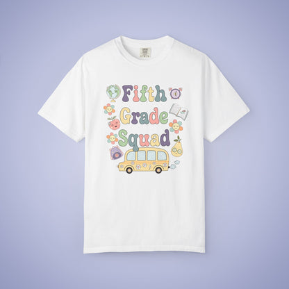 Fifth Grade Squad Retro Fun Teacher T Shirt Comfort Colors Unisex Back to School
