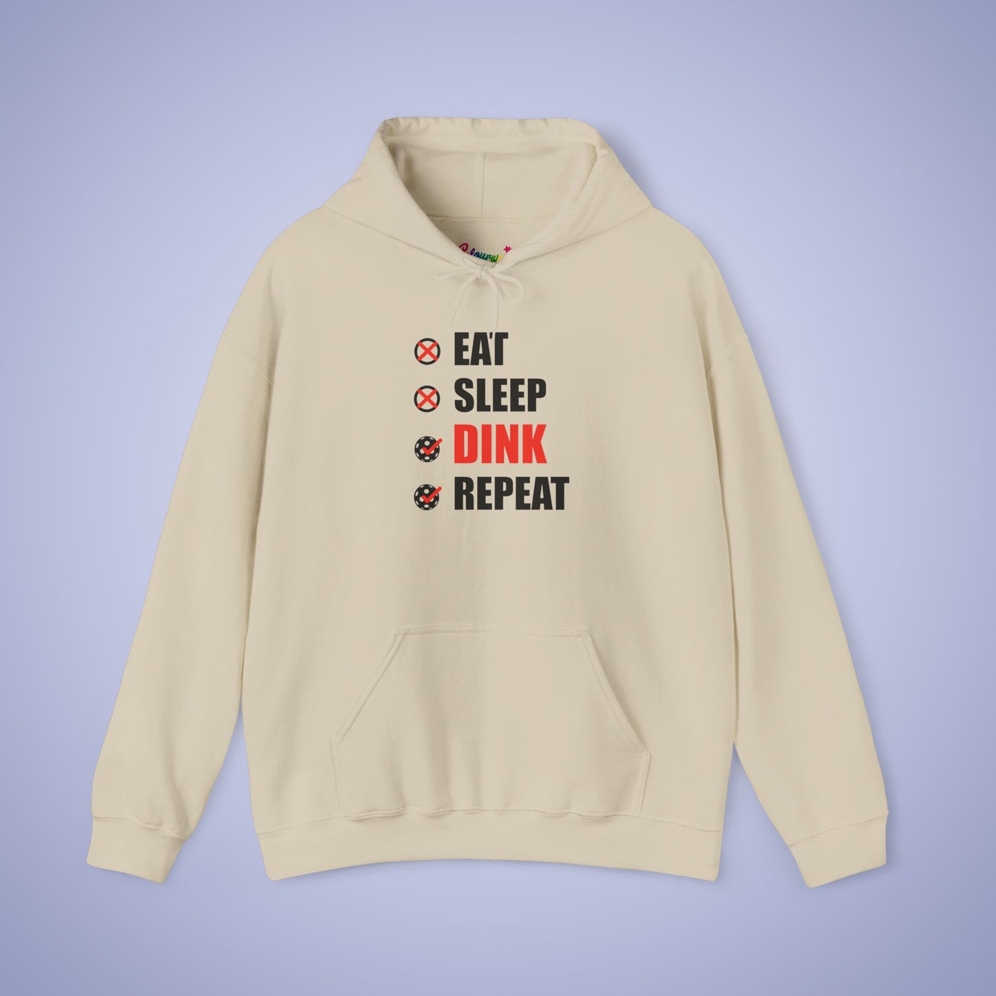 Eat Sleep Dink Repeat Pickleball Hoodie | Funny Pickleball Lover Gift Black Version