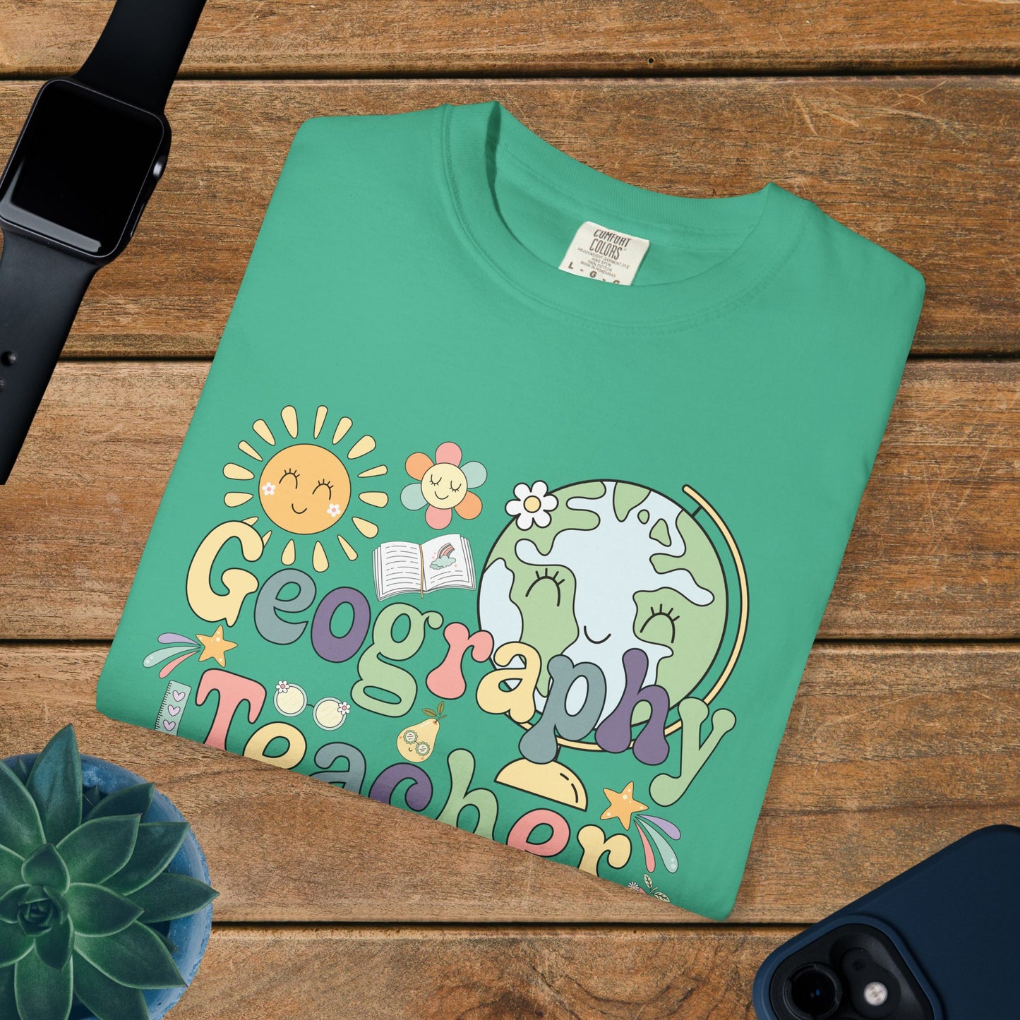 Geography Teacher T Shirt Retro Comfort Colors Unisex Back to School