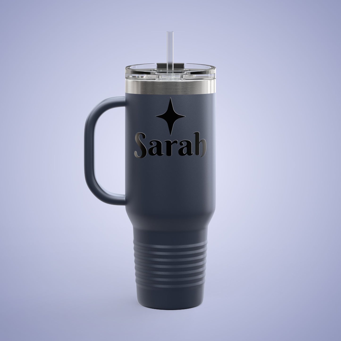 Personalized Insulated Travel Mug - 40oz, Custom Name Mug for Coffee Lovers Navy Blue