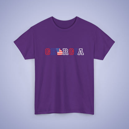 Georgia Map Text Art Proud American Unisex T Shirt
