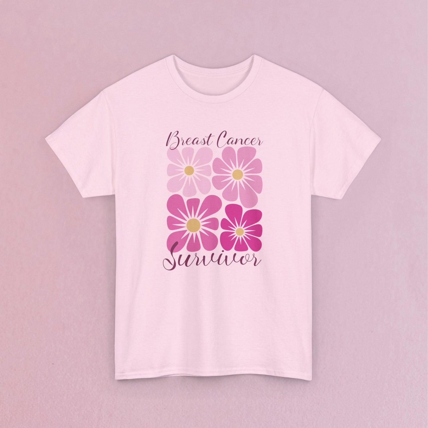 Breast Cancer Survivor Retro Floral Unisex T Shirt