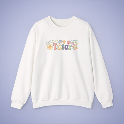 Tutor Teacher Crewneck Sweatshirt Retro Unisex Back to School