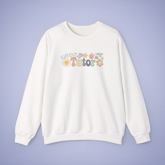 Tutor Teacher Crewneck Sweatshirt Retro Unisex Back to School