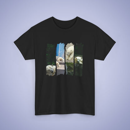 Sleepy Polar Bears Brush Stroke Photographic Unisex Oversized T Shirt