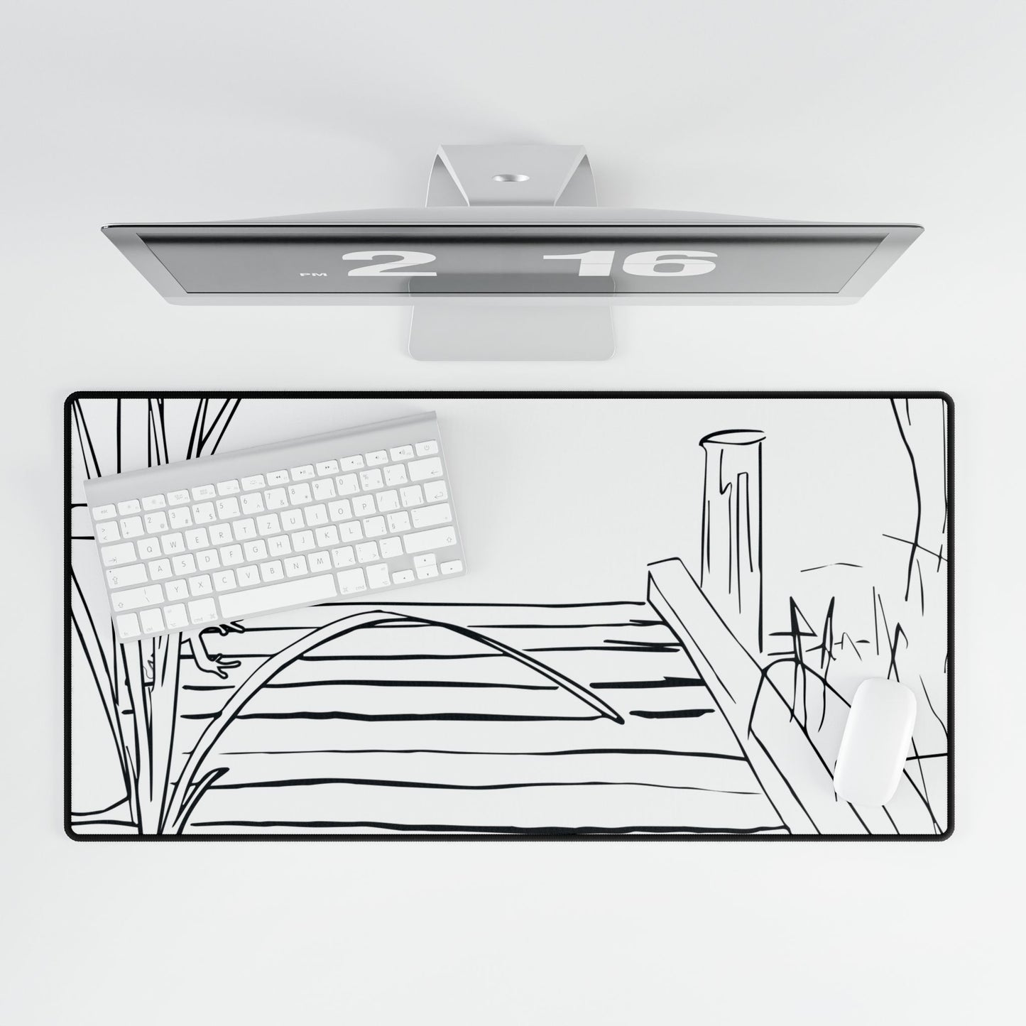 Frog at the Park Desk Mat Frog Lover Gift