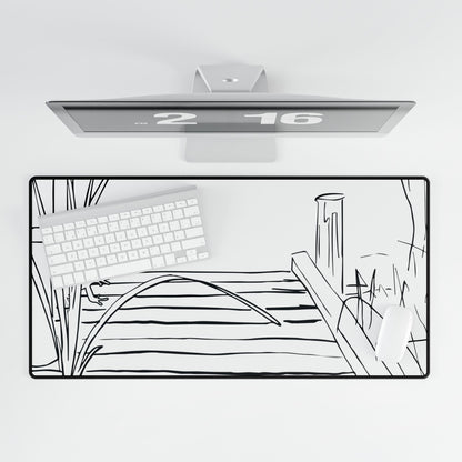Frog at the Park Desk Mat Frog Lover Gift