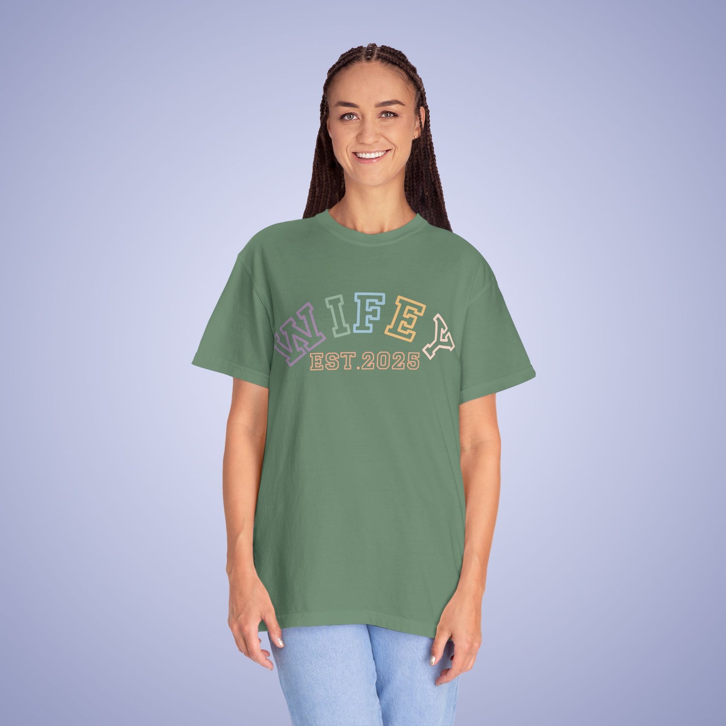 Wifey Est 2025 Newlywed Comfort T Shirt