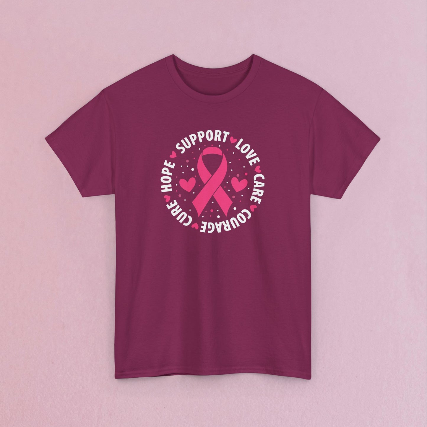 Support Love Courage and Cure Breast Cancer Awareness Unisex T Shirt