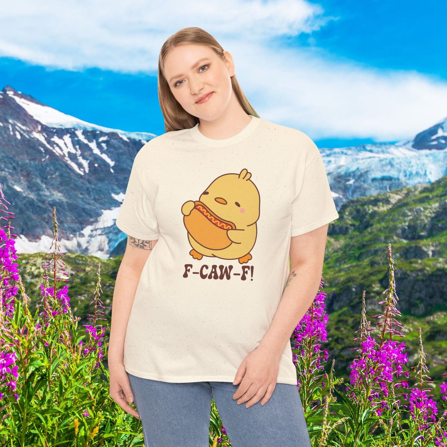 Hot Dog Lover F CAW F Cute Funny Chick Unisex Chicken T Shirt