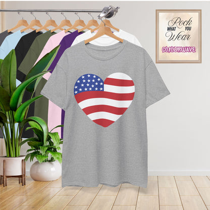 American Heart 250 Years of Freedom USA Celebration Unisex T Shirt