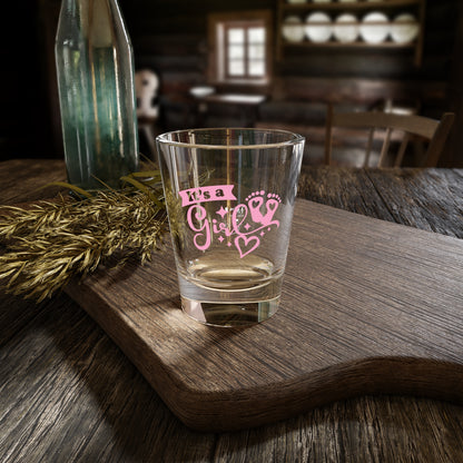 Its a Girl Baby Announcement Gender Reveal Shot Glass Pink