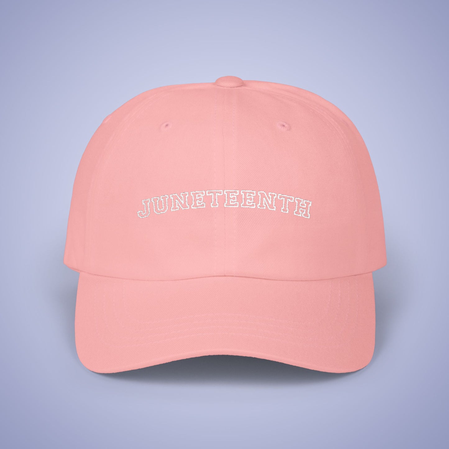 Juneteenth Embroidered Classic Dad Cap Unisex White Embroidery