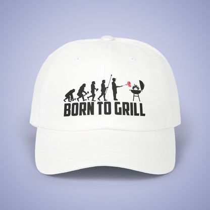 Born to Grill Embroidered Classic Dad Cap Unisex Black Embroidery Gift
