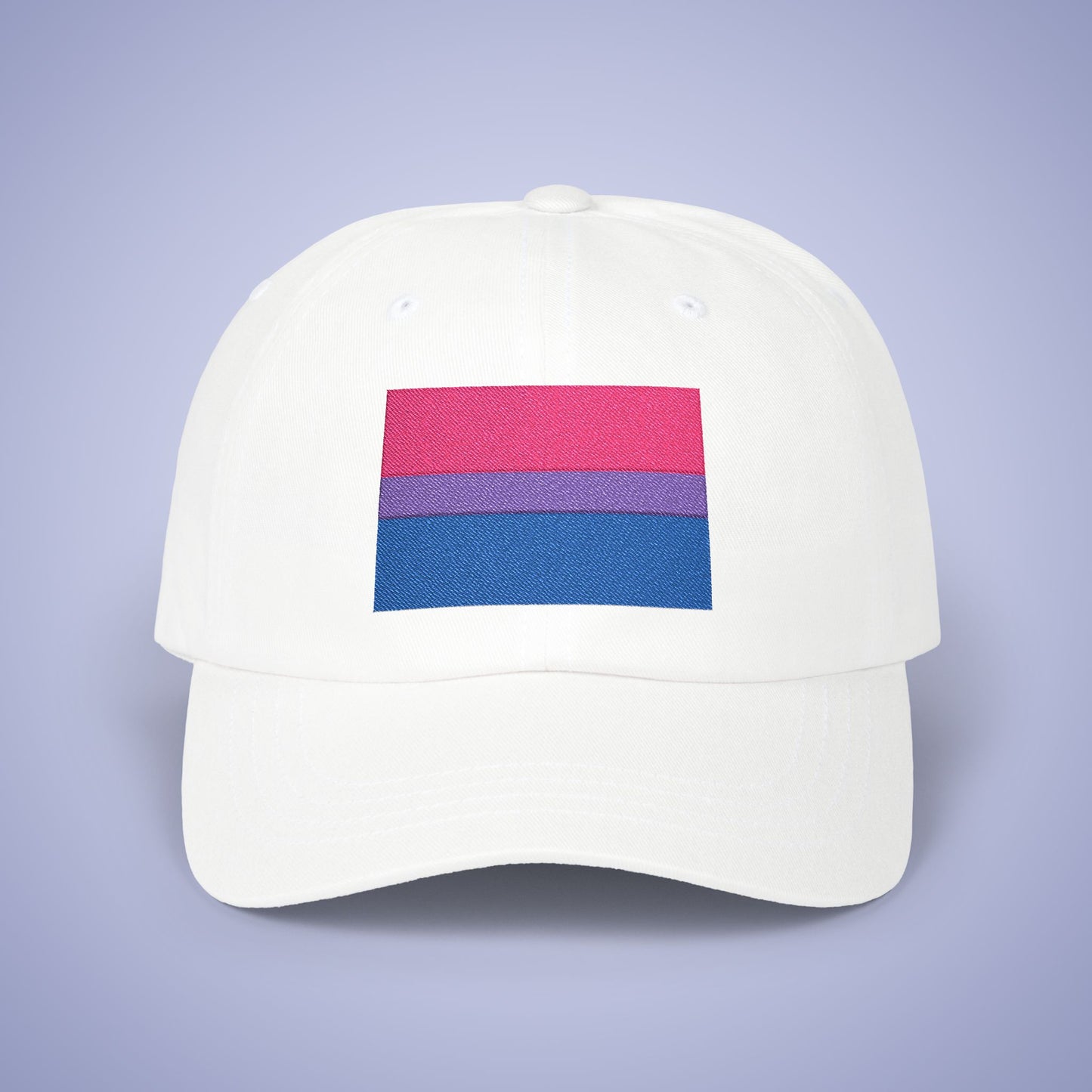 Bi Sexual Flag Pride Month Embroidered Classic Dad Cap Unisex Coloured Embroidery