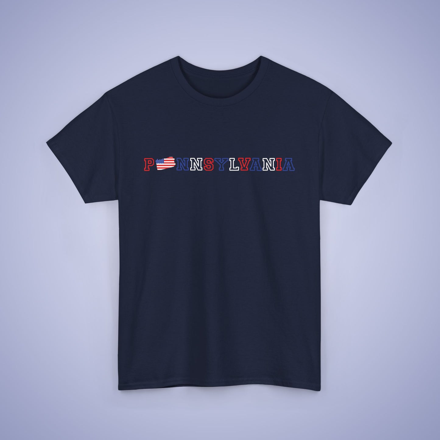 Pennsylvania Map Text Art Proud American Unisex T Shirt