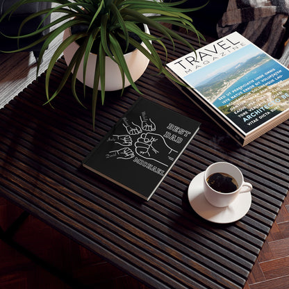 Personalized Name Best Dad Fathers Day Hard Backed Notebook