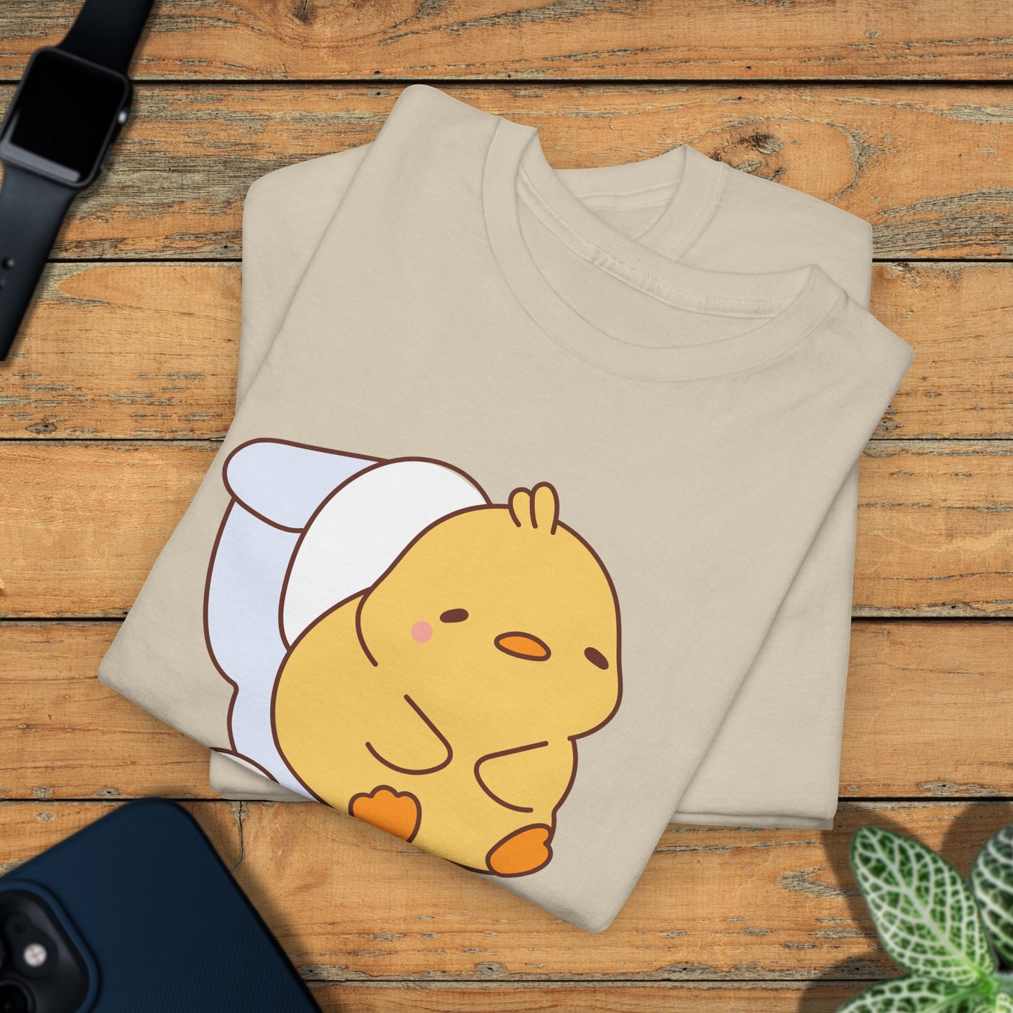 Toilet Interruption F CAW F Cute Funny Chick Unisex Chicken T Shirt