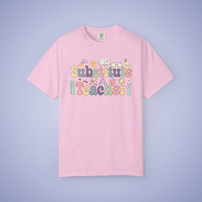 Substitute Teacher T Shirt Retro Comfort Colors Unisex Back to School
