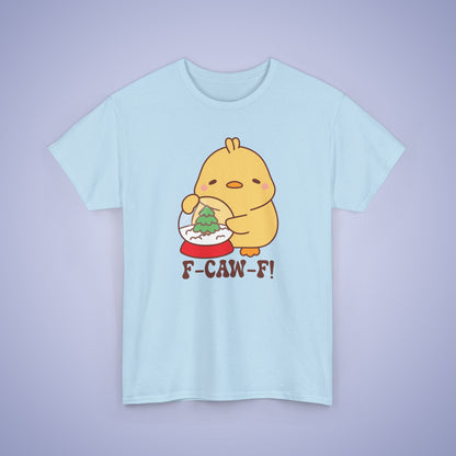 Christmas Snowglobe F CAW F Cute Funny Chick Unisex Chicken T Shirt