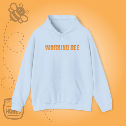 Working Bee Sweet As Honey Honeycomb Word Art Design Hoodie Sweatshirt