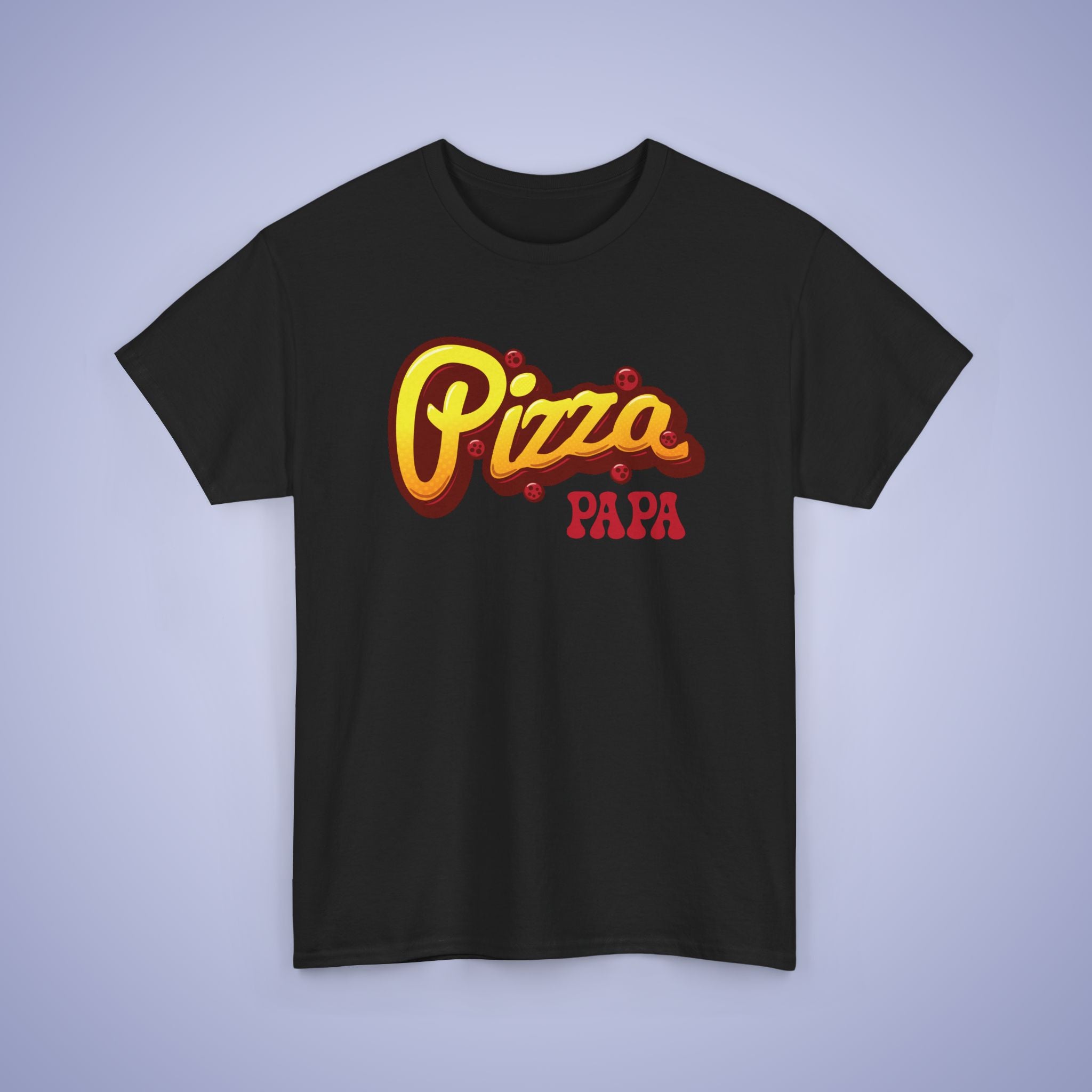 Pizza Papa Graphic Art Pepperoni Pizza Lover Funny Dad or Fathers T Shirt