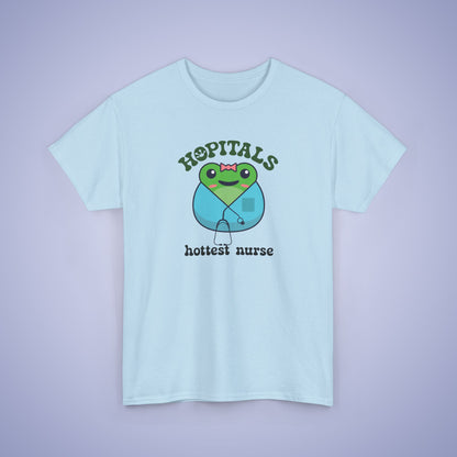 Hopitals Hottest Nurse Gift Graphic Tee Frog Lover Funny Unisex T Shirt