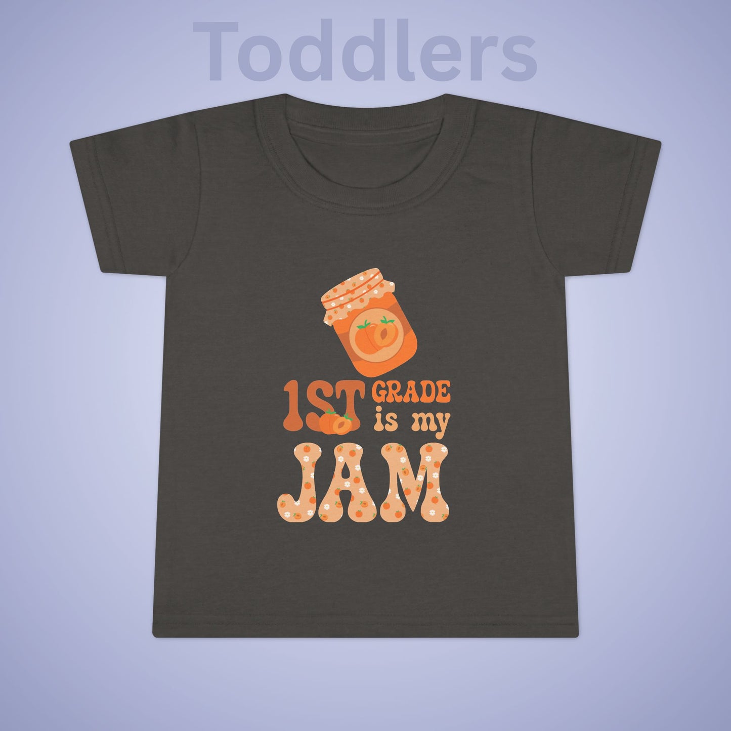 First Grade is my Jam Apricot Kids Cotton T Shirt Back To School Toddler