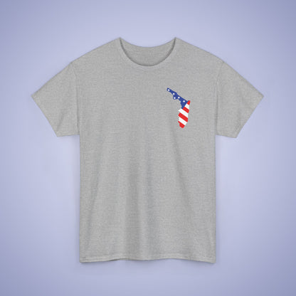 Florida Map Pocket Art Proud American Unisex T Shirt