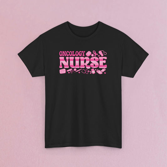 Oncology Nurse Doodle Art Breast Cancer Support Doctor Nurse Unisex T Shirt