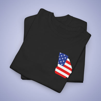 Georgia Map Pocket Art Proud American Unisex T Shirt