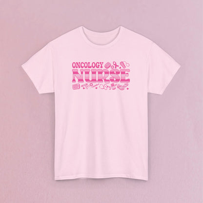 Oncology Nurse Doodle Art Breast Cancer Support Doctor Nurse Unisex T Shirt