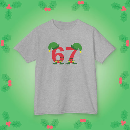 Elf Character Christmas 67 Tee Fun Trending Kids Cotton T Shirt Six Seven Youth