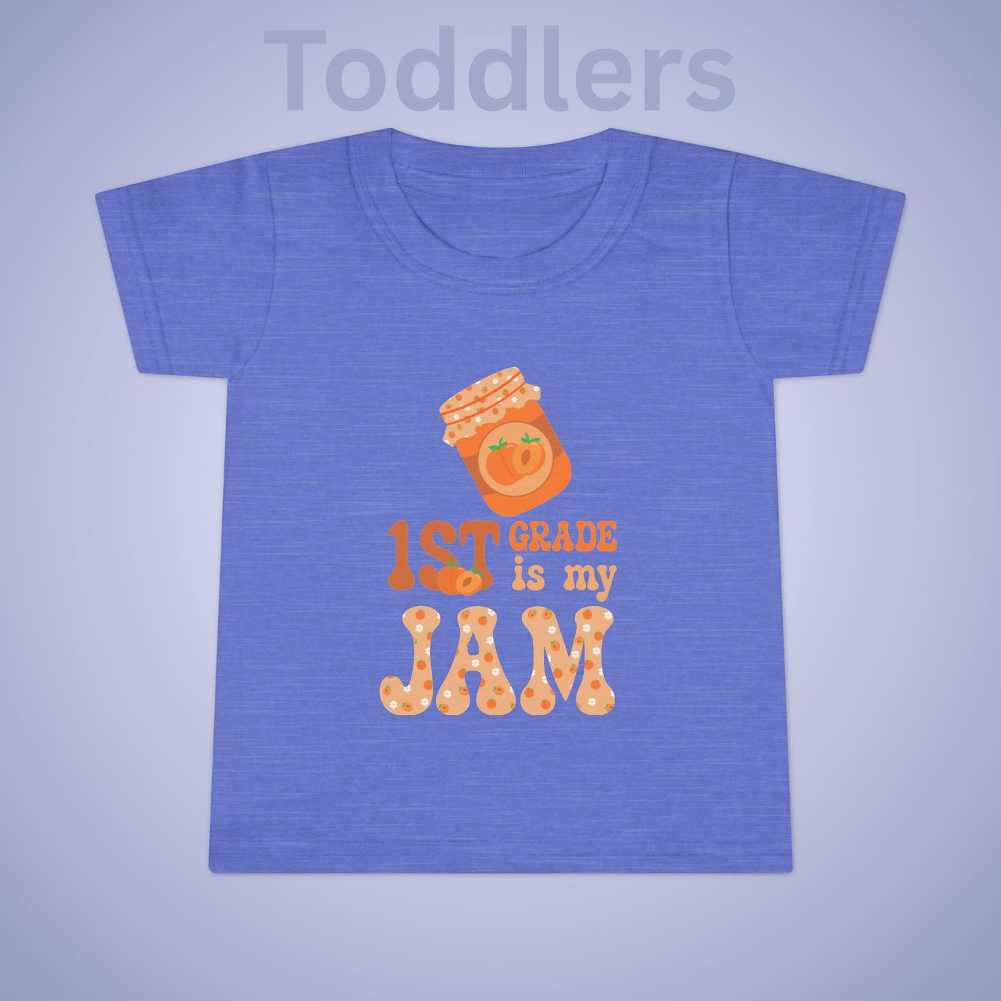 First Grade is my Jam Apricot Kids Cotton T Shirt Back To School Toddler