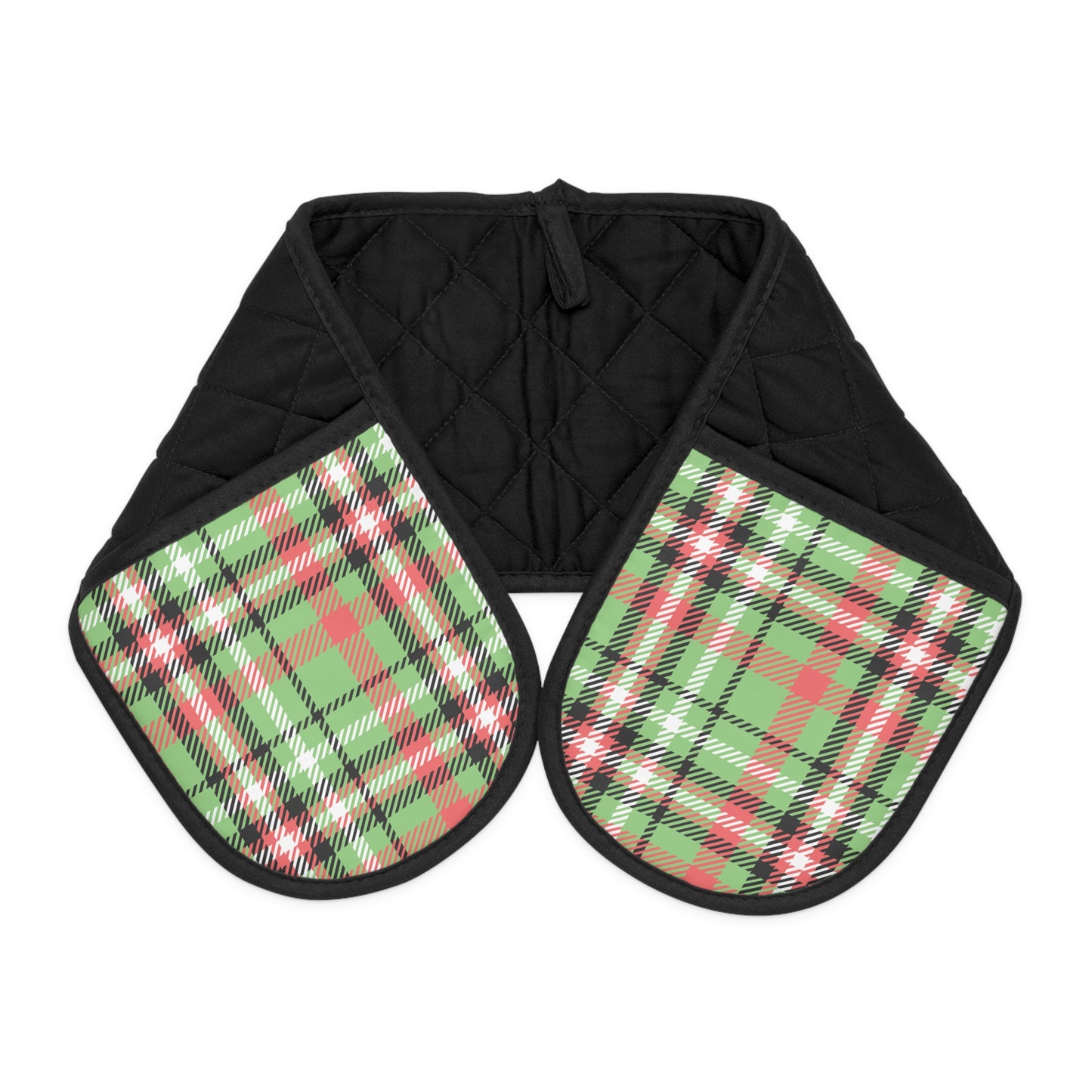 Mistletoe Check Oven Mitts