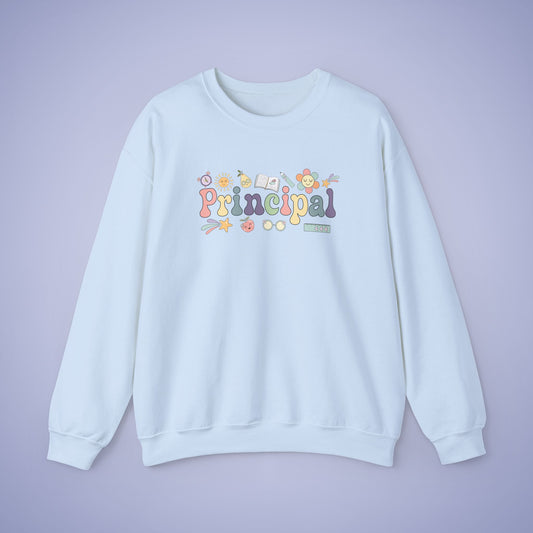 Principal Teacher Crewneck Sweatshirt Retro Unisex Back to School