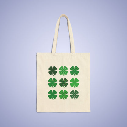 Lucky Mama St Patrick's Day Cotton Canvas Tote Bag