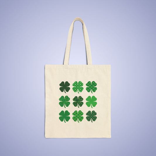 Lucky Mama St Patrick's Day Cotton Canvas Tote Bag