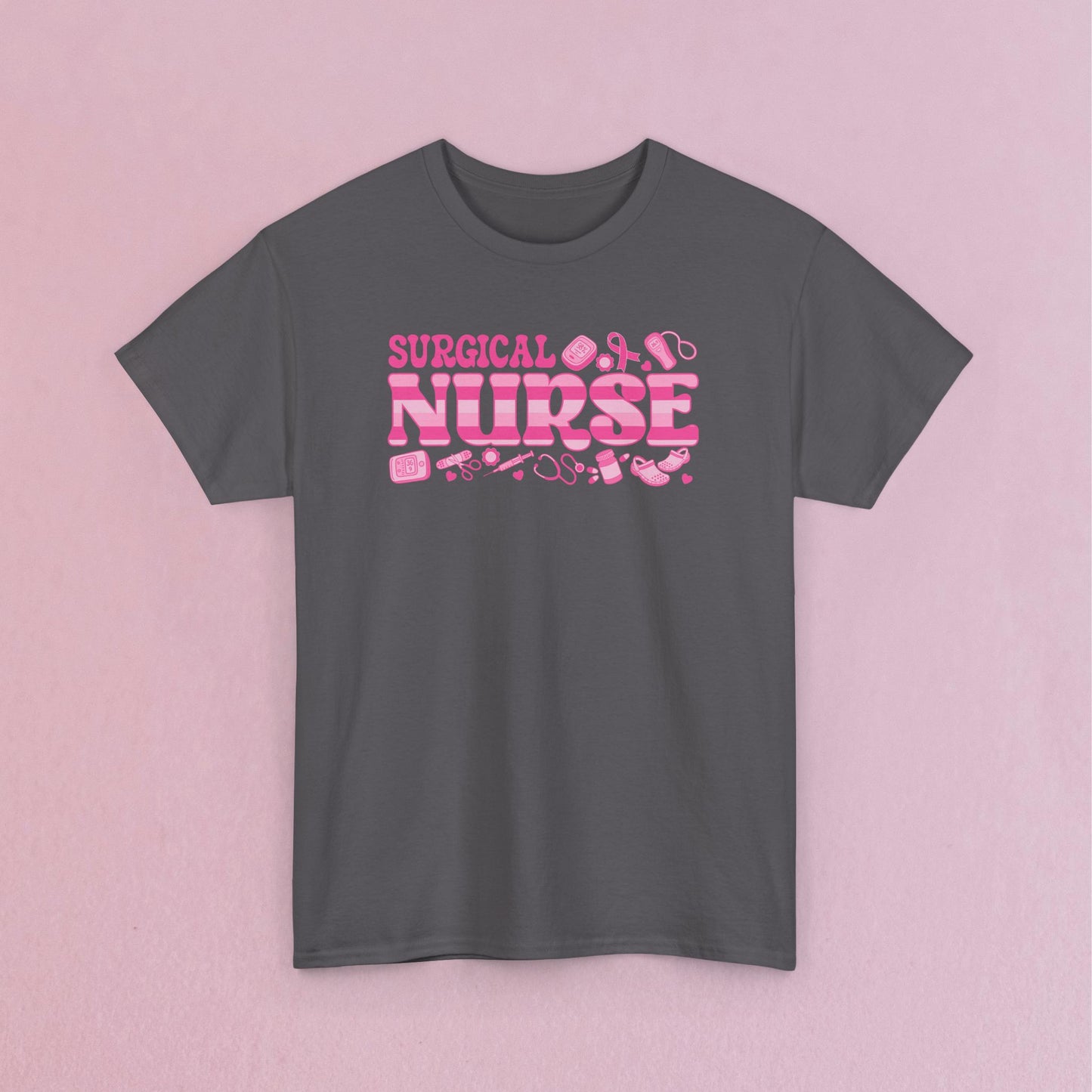 Surgical Nurse Doodle Art Breast Cancer Support Doctor Nurse Unisex T Shirt