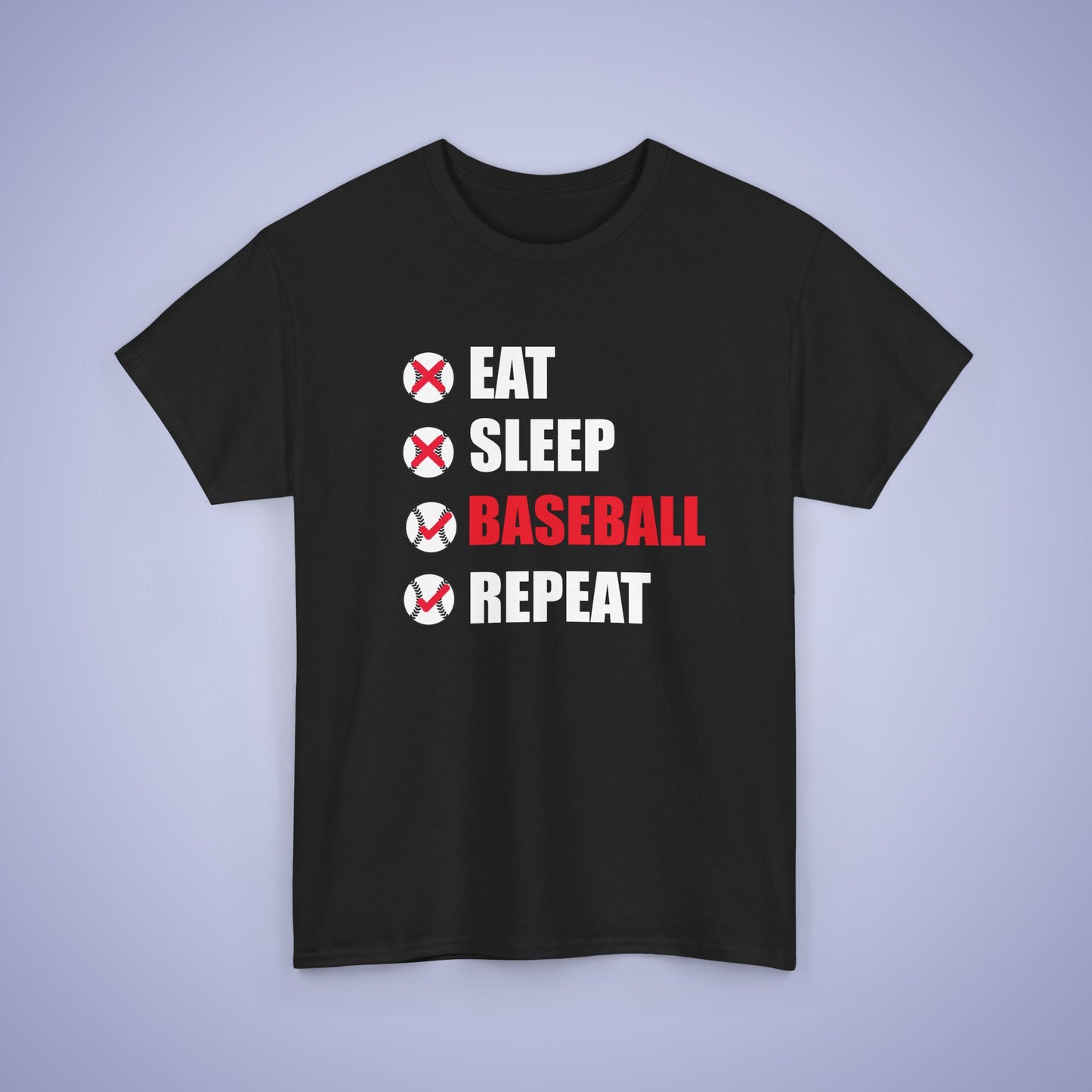 Eat Sleep Baseball Repeat Funny Unisex T Shirt