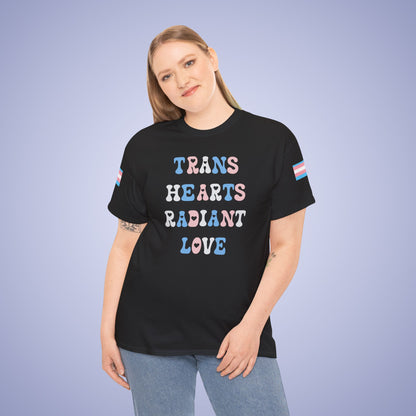 Trans Hearts radiant Love Transexual LGBT Pride Month Matching  T Shirt Unisex