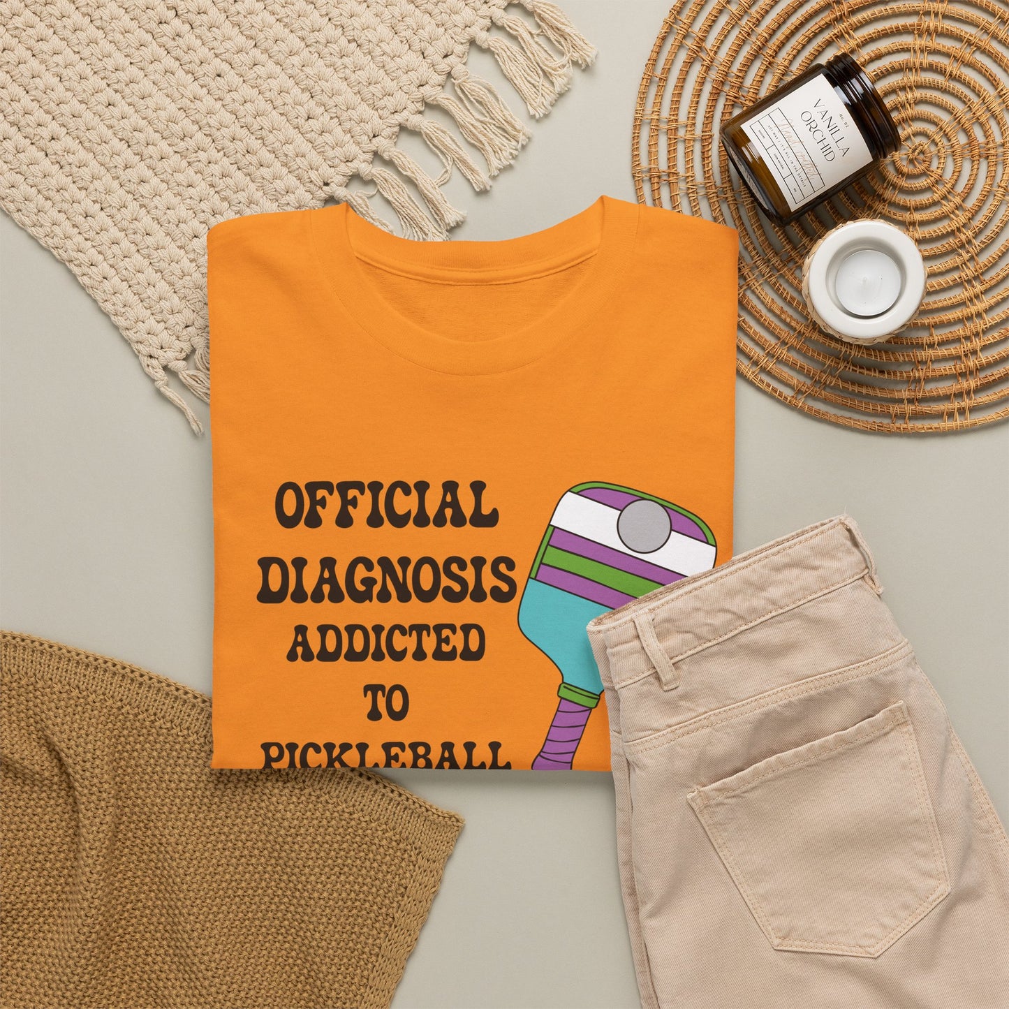 Official Diagnosis Addicted to Pickleball Tee Graphic Design Doctor Gift T Shirt