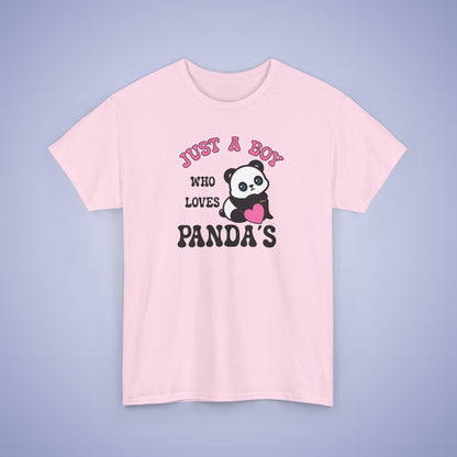 Just a Boy Who Loves Pandas National Panda Day Unisex T Shirt