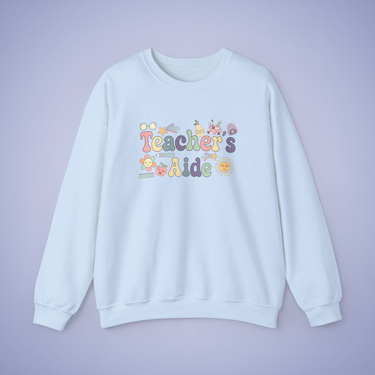Teachers Aid Teacher Crewneck Sweatshirt Retro Unisex Back to School