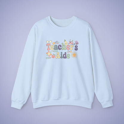 Teachers Aid Teacher Crewneck Sweatshirt Retro Unisex Back to School