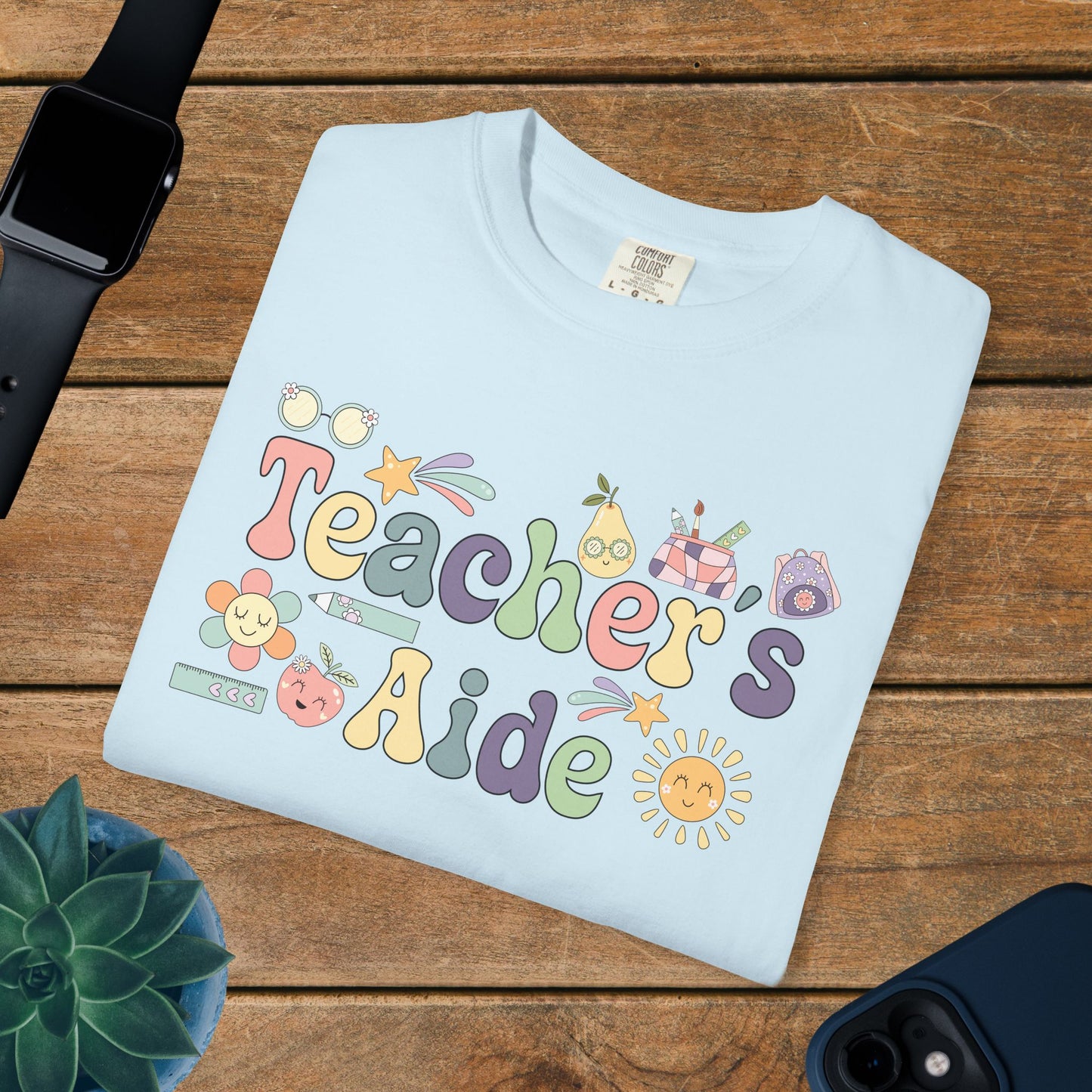 Teachers Aid Teacher T Shirt Retro Comfort Colors Unisex Back to School
