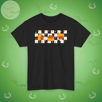 Candy Corn Checkboard Halloween Candy Unisex T Shirt