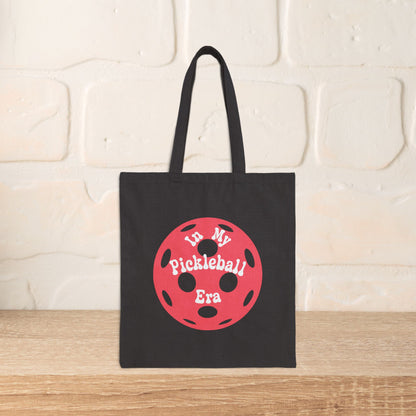 In My Pickleball Era Graphic Design Cotton Canvas Gift Tote Bag