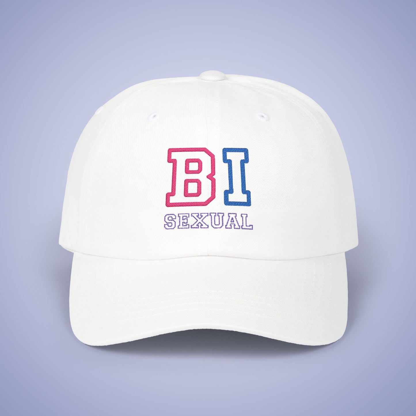 Bi Sexual Pride Month Embroidered Classic Dad Cap Unisex Coloured Embroidery
