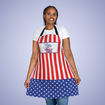 Stars and Stripes Personalized Patriotic July 4th Home Decor Kitchen Apron USA Flag